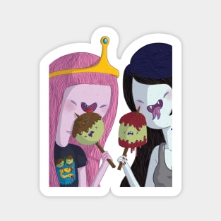 Princess Bubblegum and Marceline enjoying some banana candy. Sticker